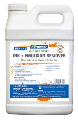 Franmar One Step - Ink / Emulsion Remover - 5 Gallon